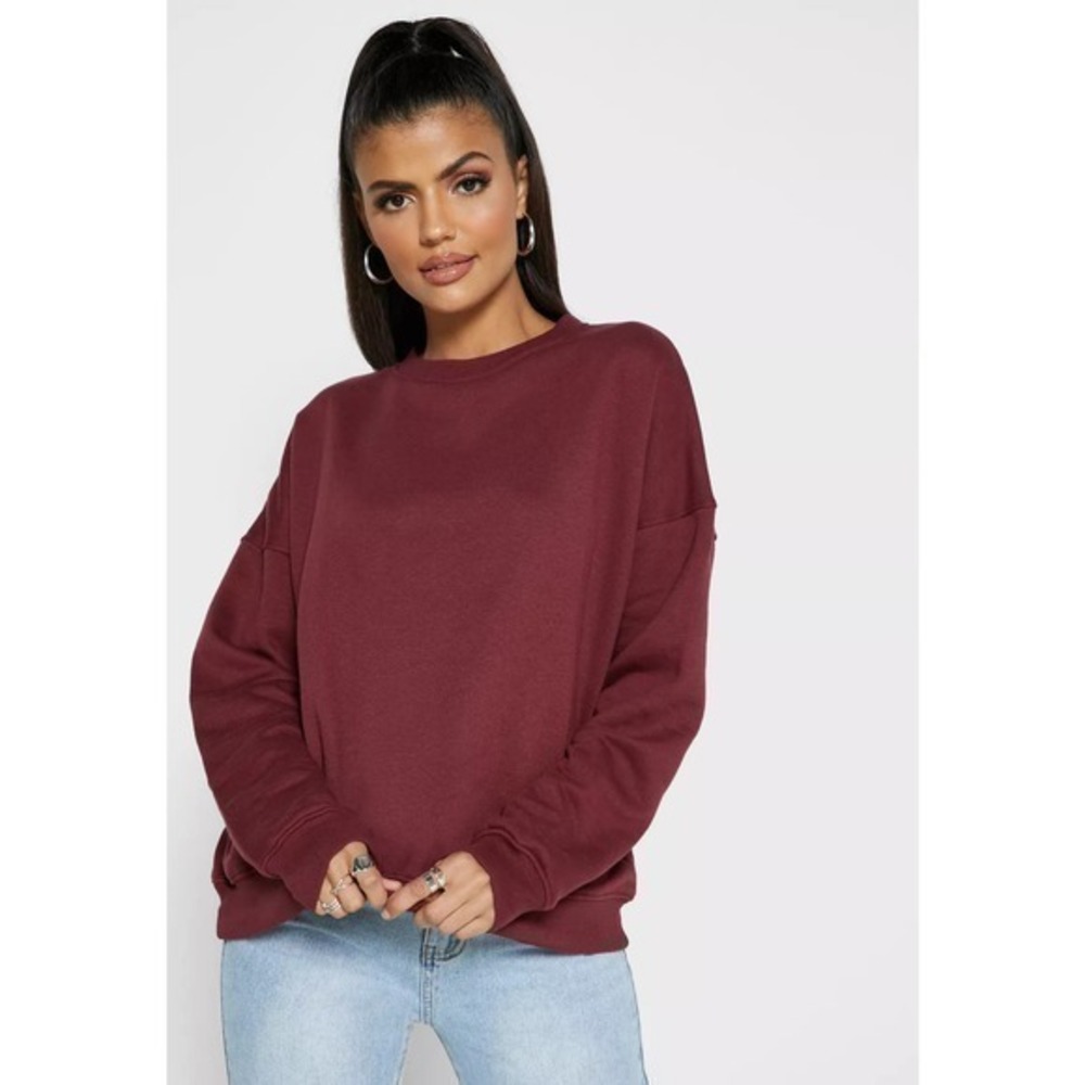 All Saints Women's Cashmere Wool Blend Medium Crew Neck Long Sleeve Sweater